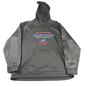 Capitals Baseball Hoodie Mens XL Gray Pullover Hooded Sweatshirt * - Picture 1 of 10
