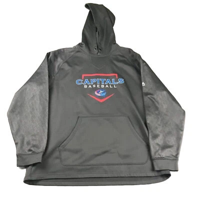 Moletom com capuz Capitals beisebol masculino XL cinza pulôver * - Imagem 1 de 4