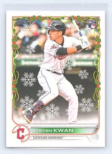 2022 Topps Holiday #HW21 STEVEN KWAN Cleveland Guardians RC Rookie - Picture 1 of 2