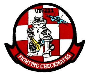 US NAVY VF-211 CHECKMATES STRIKE FIGHTER SQUADRON FIGHTING CHECKMATES PATCH N7 - Bild 1 von 3