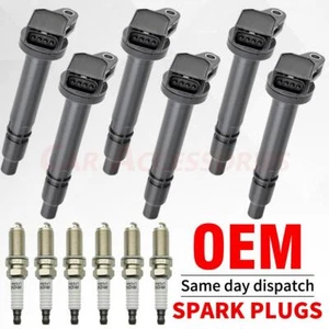 6X OEM Ignition Coil & 6X Iridium Spark Plugs For Lexus GS300 GS350 IS250 UF507 - Picture 1 of 11