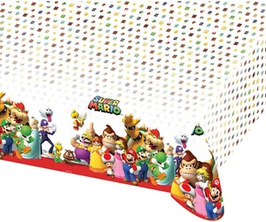 Super Mario Plastic Party Table Cover 180cm x 120cm (71" x 45.0") - Picture 1 of 3