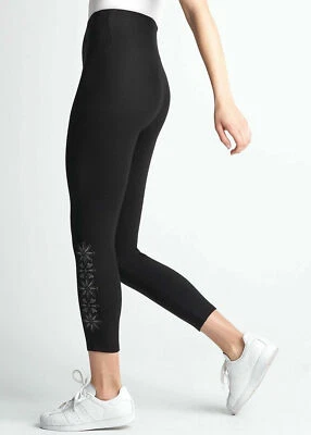 Leggin moldeador bordado floral geo Yummie para mujer; NEGRO; 2X Foto 1 de 4