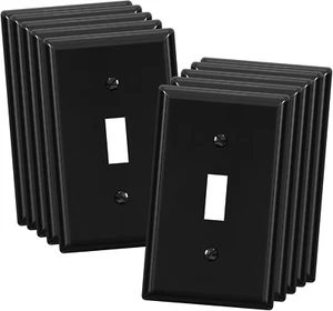 ELEGRP Toggle Light Switch Wall Plate, 1-Gang Standard Size Switch Covers, Unbre - Picture 1 of 6