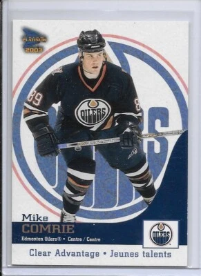 Tarjeta de hockey Mike Comrie 2002-03 insertar prisma platino McDonalds Edmonton Oilers Foto 1 de 2