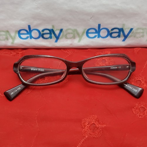alain mikli A0604 13 Burgundy Matrix 48¤14 135 Cat Eye Eyeglasses "Frames Only"