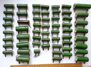Mix of 94pcs PEV-7.5 10 15 25 Wirewound Ceramic Load Resistor 50-3300 Ohm Soviet - Picture 1 of 9