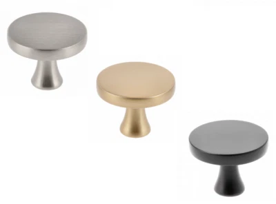 Möbelknopf Retro Türknopf Möbelgriff rund gold schwarz silber Knöpfe Kommoden - Bild 1 von 4