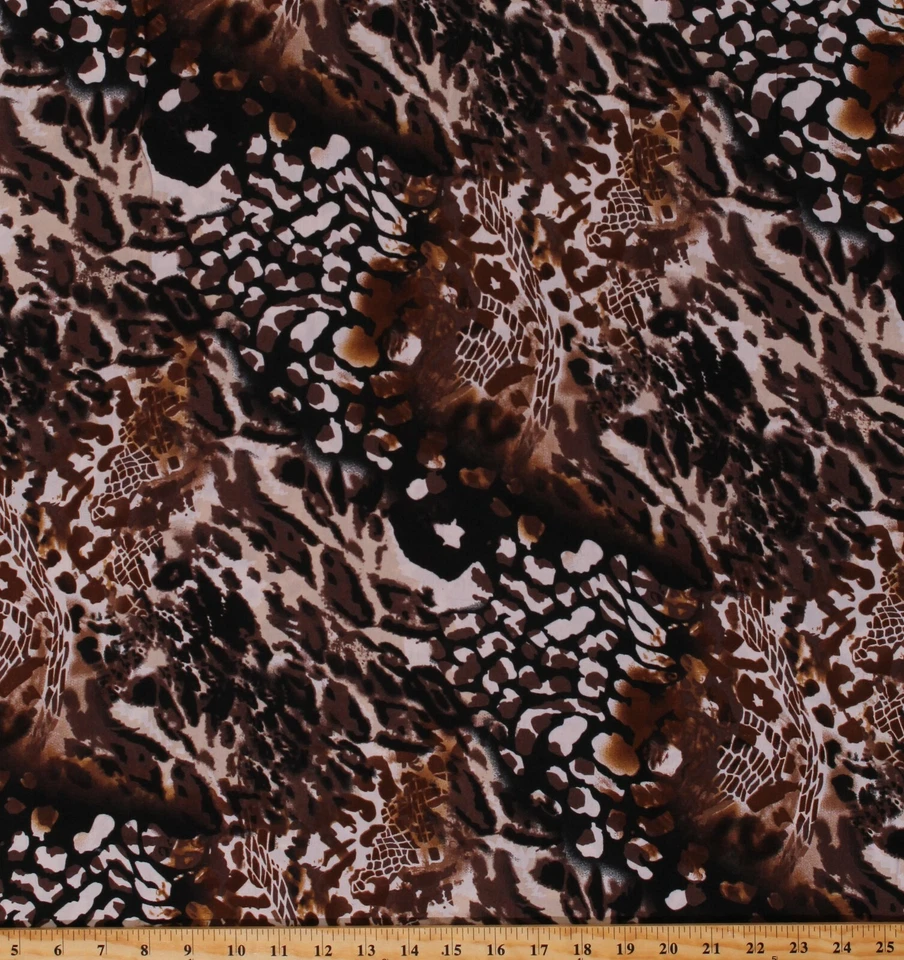 Tela de 54" con estampado de animales mixtos con estampado de challis de rayón D170,52 Foto 1 de 1