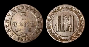 Deutschland Westfalen 3 Cent 1812C Kassel - Kupfer - Picture 1 of 1