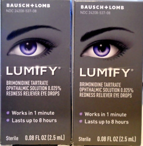 Lumify Redness Reliever Eye Drops .08oz 2-Pack FREE SHIPPING