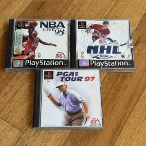 EA Sports Bundle Sony PS1 PlayStation NBA Live 98 NHL  2001 PGA Tour 97 Manual - Picture 1 of 16