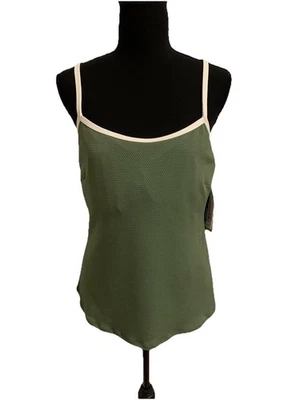Beach House Swim Top Womens Size 14 Underwire Tankini Olive Leaf NWT - Image 1 of 4