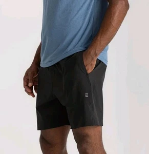 Free Fly Breeze gefütterte Active Shorts 7 Zoll Schrittlänge schwarz Herren Größe XXL 2XL Reißverschluss hinten - Bild 1 von 13