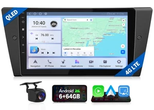 9" Touchscreen 8Kern Android 13 Autoradio CarPlay BT 4G Navi für BMW 3er E90-E93 - Bild 1 von 24