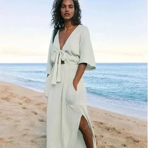 Free People Beach free-est Endless Nights Maxi Dress in Seafoam Green Large - Picture 1 of 9
