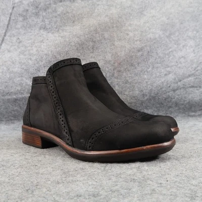 Naot Zapatos Mujer 5 Botines Nefasi Negro Terciopelo Nubuck Brogue Informal Cómodo Cremallera Foto 1 de 4