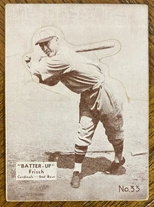1934-36 BATTER-UP FRANKIE FRISCH BASEBALL KARTE #33 GUTES KNICKEN BESCHREIBUNG LESEN - Bild 1 von 18