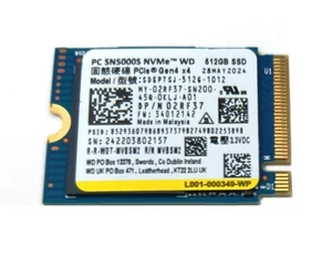 Solid State Drive Dell 2RF37 (Western Digital SDEPTSJ-512G-1012) 512 GB Solid - Bild 1 von 1