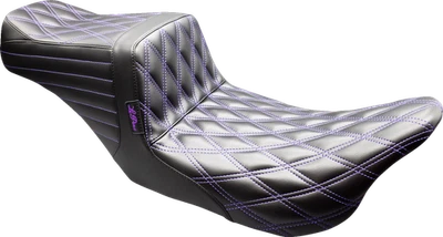 Le Pera Tailwhip Фиолетовое Решетчатое Сиденье для Вышивки подходит для 2008-2024 Harley Touring FLHX - Изображение 1 из 2