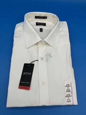 Camisa de vestir blanca con botones Arrow para hombre talla XL 17 (34-35) Foto 1 de 3