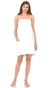 Frottee Spa Halstuch/Badetuch Halstuch für Damen und Herren, weiß-Large/X-Large - Bild 1 von 6
