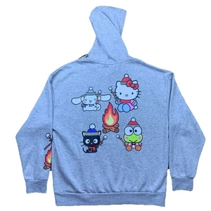 NWT Aeropostale Hoodie Womens Grey Graphic Pullover Hello Kitty Cozy Winter - Picture 1 of 7