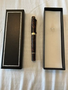 Vintage Waterman Ballpoint Pen Tortoise Shell Design Gold Details Needs Refill - Picture 1 of 9