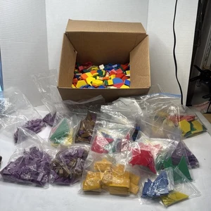 GEOMETRIC SHAPES PATTERN BLOCKS OVER 10.11 LBS MULTI COLOR PATTERNS - Picture 1 of 12