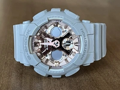 Casio G Shock GMA-S120MF (5518) Gray Band Rose Gold Dial Watch Needs Battery - Image 1 of 4