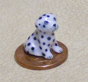 Small Ceramic Dalmatian Puppy Dog Tumdee 1:12 Scale Dolls House Ornament D - Picture 1 of 1