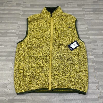 Жилет флисовый Chaps на молнии мужской размер M средний спортивный золотой без рукавов 60 долл. США - Изображение 1 из 4
