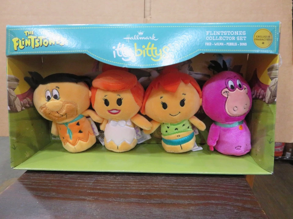 Hallmark Itty Bitty Flintstones Collector Set 2017 Fred Wilma Pebbles Dino