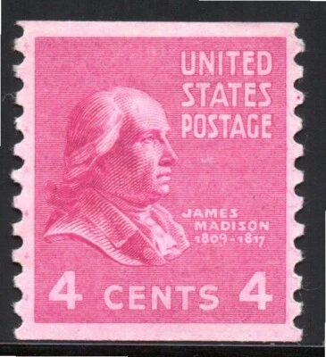 US 1939 4 Cents Madison perf 10 vertically MH - Image 1 of 2