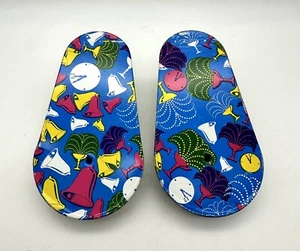 Two (2) Vintage Tin Metal Noise Maker New Years Party Favor Bell Champagne Glass - Picture 1 of 5