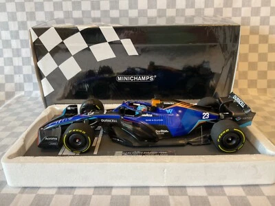 1/18 MINICHAMPS 117 220523 WILLIAMS MERCEDES FW44 A.ALBON MIAMI F1 2022 LTD ED - Image 1 of 4