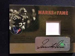 05 Playoff Mark Of Fame Domanick Davis Auto Game Used Jersey Patch Texans #2/25 - Picture 1 of 2