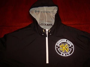 CHAQUETA DE LLUVIA ADIDAS KENNESAW STATE OWLS 1/3 CREMALLERA CON CAPUCHA XXL 2XL NEGRA ¡BONITA! GOLF - Imagen 1 de 7