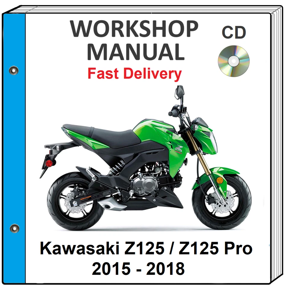 KAWASKI Z125 Z125 PRO 2015 2016 2017 2018 MANUAL DE TALLER DE REPARACIÓN DE SERVICIO EN CD Foto 1 de 1