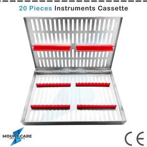 20 Pcs Instruments Surgical Tools Stainless Steel Sterilization Cassette Box - Picture 1 of 3
