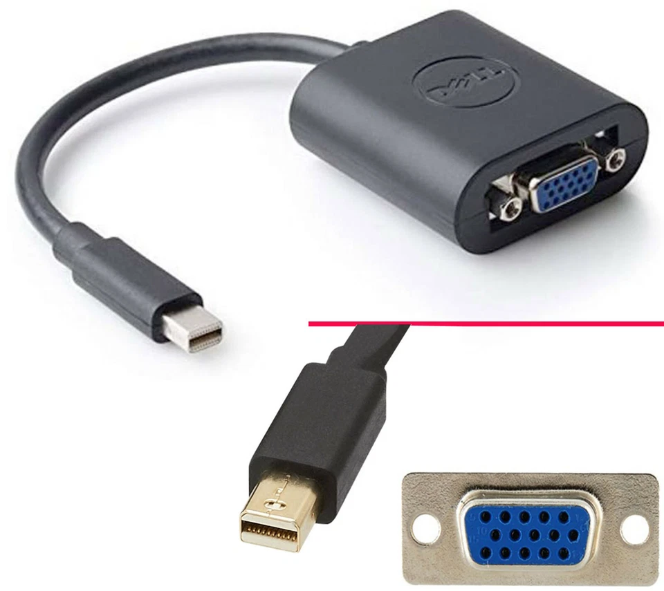 Dell 0PNKVT Adapter Monitor Cable Mini Display Port DP to VGA V177 - Image 1 of 1