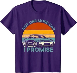 Just One More Car I Promise Funny Retro Car Lover Youth Unisex T-shirt - Picture 1 of 5