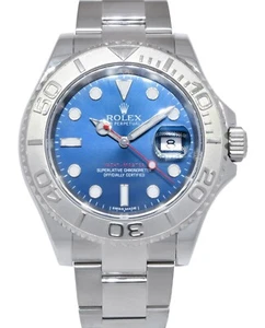 Rolex Yacht-Master Steel & Platinum Bezel Blue Dial Mens 40mm Watch 116622 - Picture 1 of 11