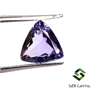 1.29 CTS Certified Natural Tanzanite Trillion Cut 6.50x6.50 mm Lustrous Gemstone - Picture 1 of 5