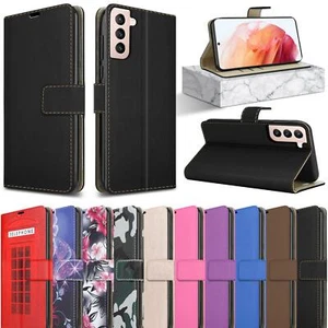 For Samsung Galaxy S21 5G Case, 6.2", Slim Leather Flip Wallet Stand Phone Cover - Picture 1 of 21