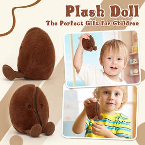 Kaffeebohne, Plüschpuppe, Spielzeuggeschenk, Cartoon, Kinder Stoffpuppe, Kinder - Bild 1 von 7