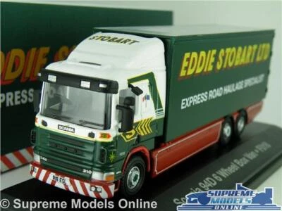 EDDIE STOBART SCANIA 94D MODEL TRUCK LORRY BOX VAN 1:76 SCALE ATLAS OXFORD K8 - Image 1 of 4