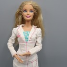 Dr Barbie Doll 1999 Doctor Pediatric Cradle Arms Move Career Dress Blonde 11.5"