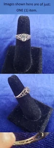 Anillo vintage de plata esterlina topacio azul filigrana remolino talla 6 25ri207 - Imagen 1 de 1