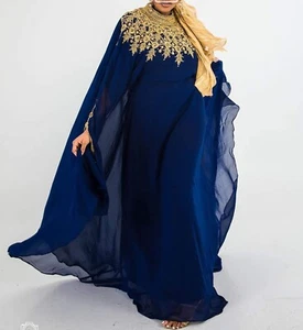 SALE New Moroccan Dubai Kaftans Farasha Abaya Dress Very Fancy Long Gown Dresses - Picture 1 of 17